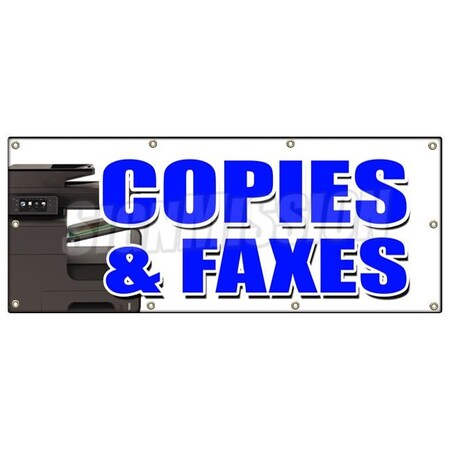 Signmission COPIES & FAXES BANNER SIGN office supplies po box copy fax ups usps B-96 Copies & Faxes